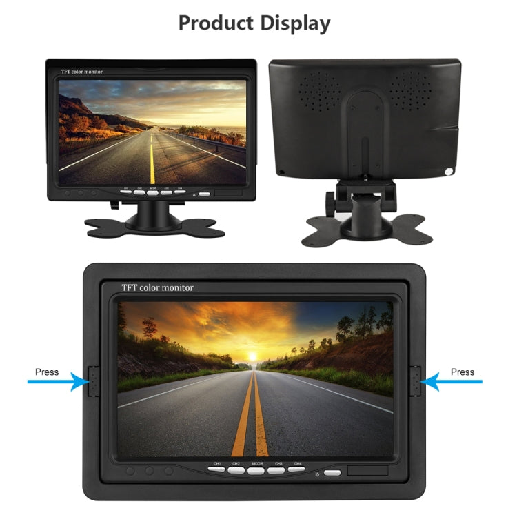 K0164 7 inch HD Car 18 IR Night Vision Rear View Backup Four Cameras Rearview Monitor, K0164 K0164 7 inch HD Car 18 IR Night Vision Rear View Backup Four Cameras Rearview Monitor, K0164